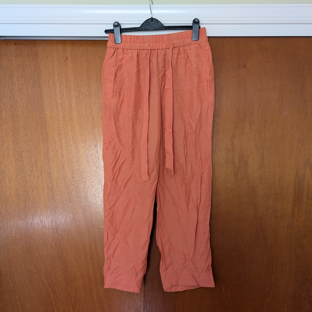 & Other Stories Women's Orange Lightweight Floaty Summer Pants Size 4 - Picture 1 of 8